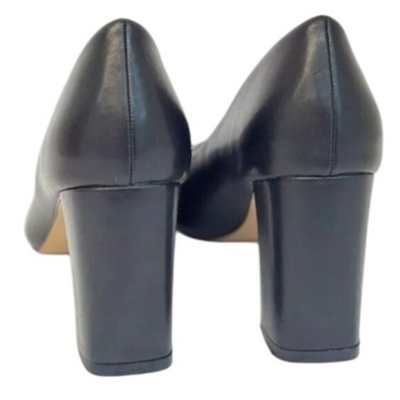 PIERRE DUMAS / Lover-1 / Black / Faux Leather / Pointed / Toe Block Heel / Pumps - Picture 4 of 7